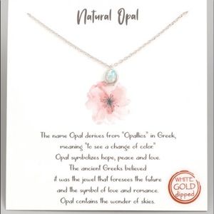 Dainty natural opal necklace